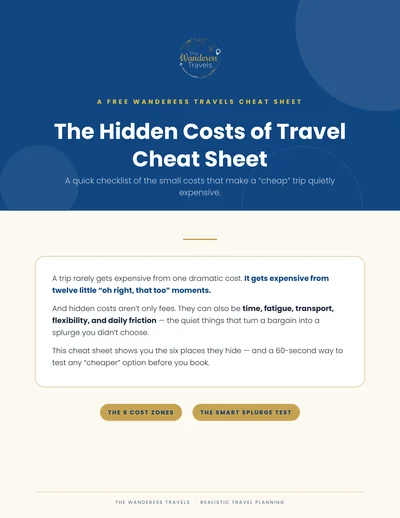 The Hidden Costs of Travel Cheat Sheet cover